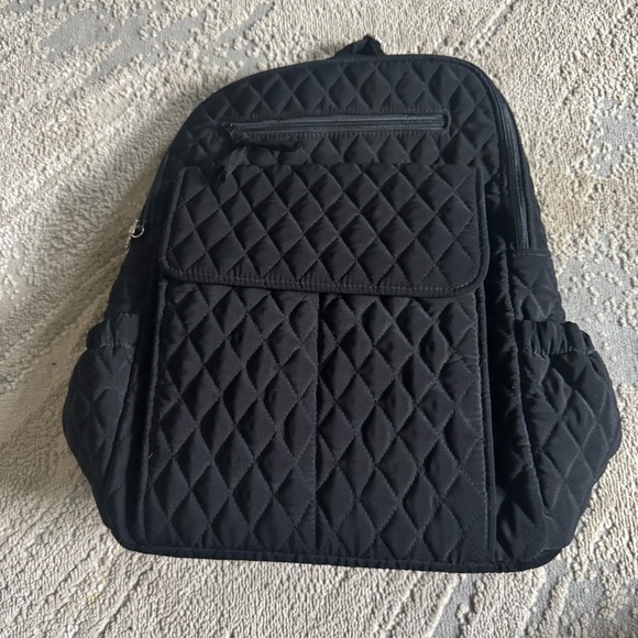 Vera Bradley black Diamond Quilted Microfiber Backpack - Picture 2 of 15